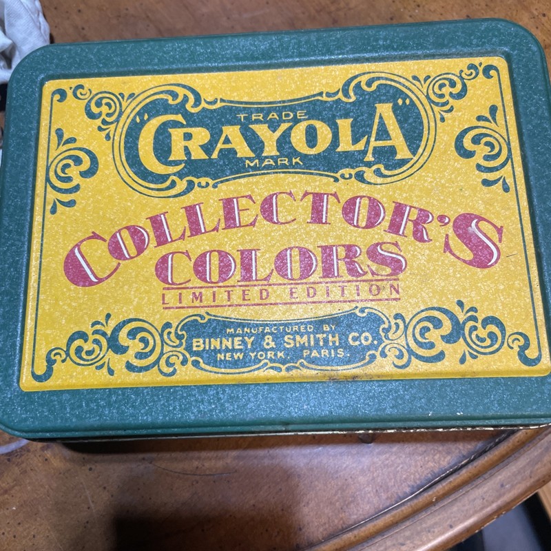 1991 Crayola Collectors Colors Limited Edition Tin Unopened New Crayons 