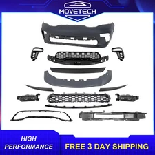 Complete Front Bumper Grille Kit w/ Fog Light For 2021 2022 2023 Dodge Durango