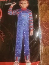CHUCKY AMSCAM Halloween Costume NEW IN PACKAGE CHILD MEDIUM 8-10 MASK JUMPSUIT
