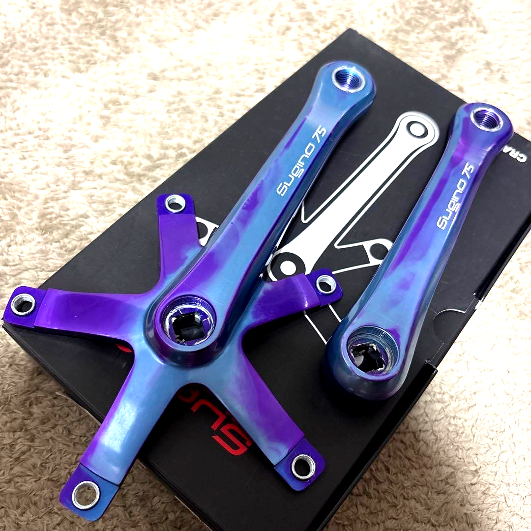 MASH X Sugino 75 Purple/Blue クランク　BBセット MASH X Sugino 75 Purple/Blue Crank Arms 165 – MASH SF