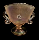 Vintage 20s Fenton Dolphin Pulled Glass Vase. Measurements In Photos