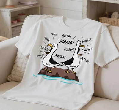 Custom Seagull Mom Mama T-Shirt, Pearsonalized Name Shirt,Funny Mothers Day Gift