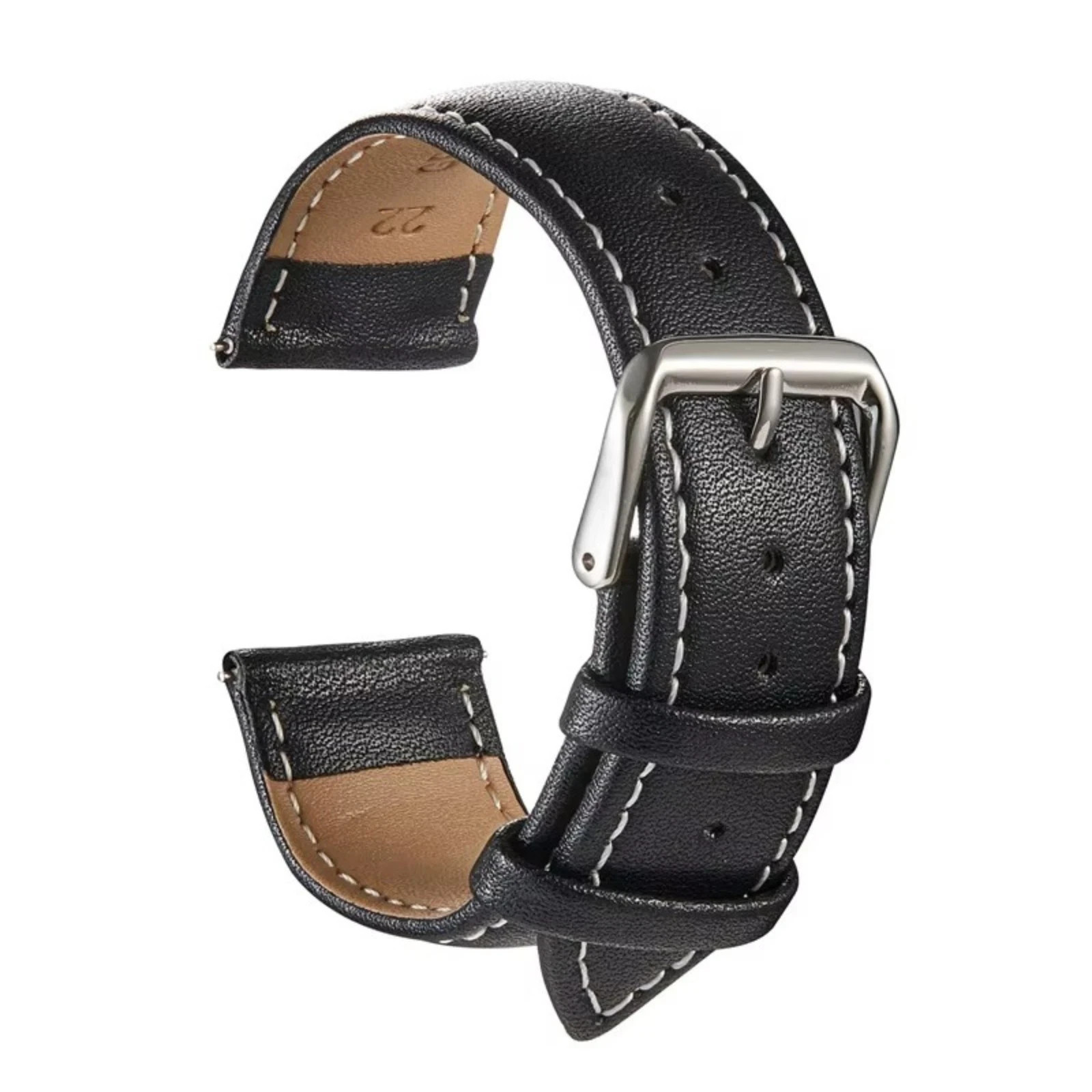 18mm 20mm 22mm Classic Genuine Leather Watch Band Strap Quick Release Wristband