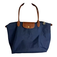 Longchamp Le Pilate Original Medium Tote Bag Navy Blue