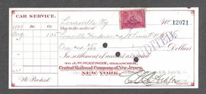1898 Louisville Kentucky Railroad Bank Draft