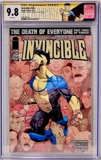 INVINCIBLE #100 CGC SS 9.8 1ST PRINT SIGNED/REMARKED BY RYAN OTTLEY CUSTOM LABEL
