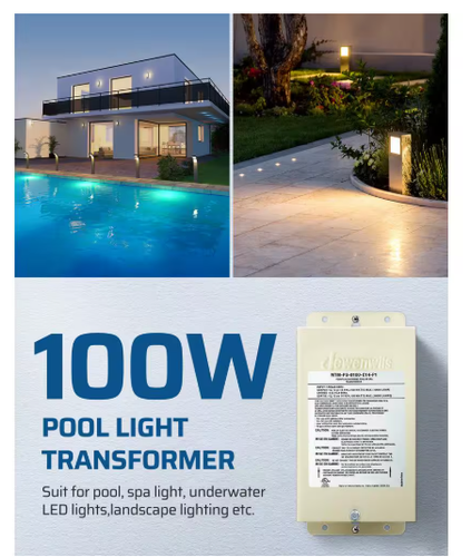 DEWENWILS 100W Pool Light Transformer 120V AC to 12V/13V/14V AC Multi-tap Low 🔷 - Picture 2 of 7