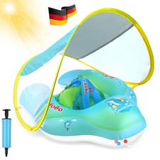 Baby Schwimmring mit abnehmbarem Sonnendach Schwimmreifen für ab 6-30 Monate