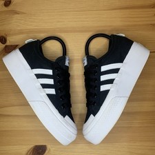 Adidas Nizza Black And White Trainers Size 4 UK FV5321