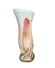 Venetian Style Art Glass Vase 18” Tall  Hand Blown Any Room Floor Shelf Table