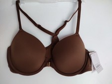 Auden 32B BROWN FRONT CLOSE The Ace - Racerback Demi Lightly Lined Bra NWT