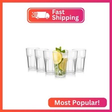 6 Pcs Plastic Tumblers, Unbreakable Water Cups, Reusable Drinking Cup for Kids a