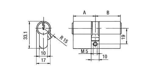 BKS Profildoppelzylinder PZ 8812 31/55 mm Not- und Gefahrenfunktion beidseiti... - Bild 2 von 2