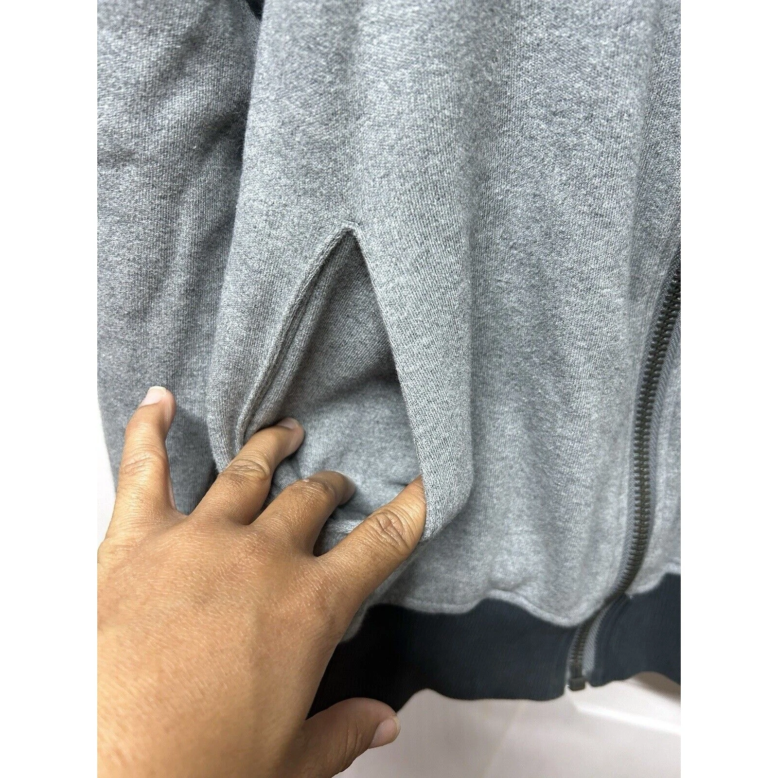 Alexander McQueen X Puma Collab donna felpa con cappuccio e zip taglia media grigio teal logo