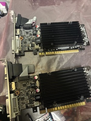 EVGA NVIDIA GeForce 210 (01G-P3-1313-KR) 1GB DDR3 SDRAM PCI Express x16 LOT OF 2