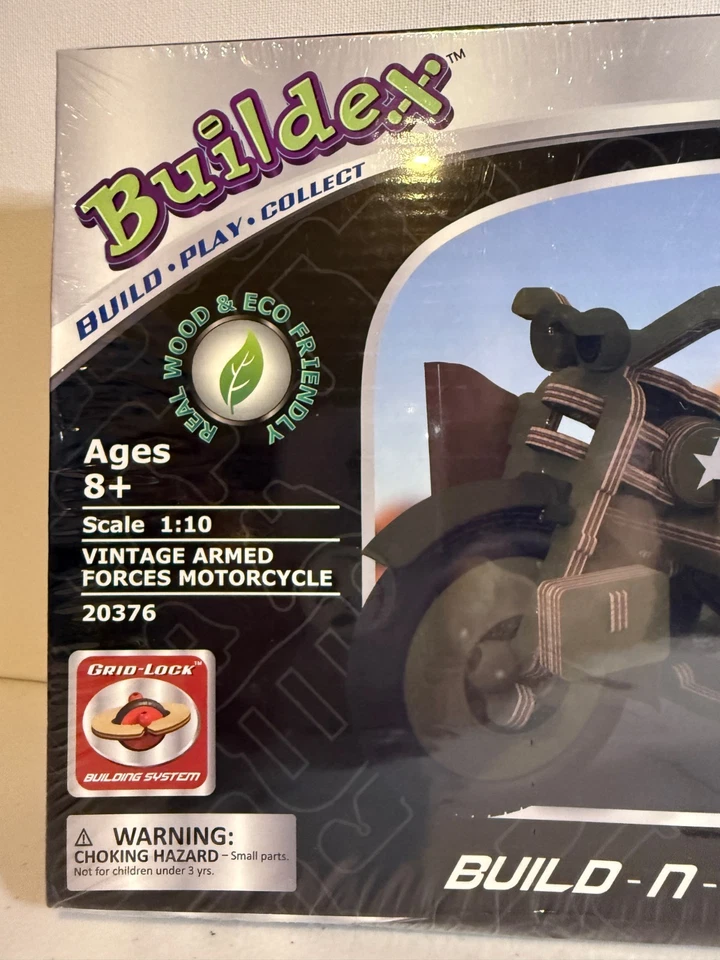 BUILDEX Harley Davidson Vintage Fuerzas Armadas Motocicleta Kit 20376 Nuevo Foto 2 de 4