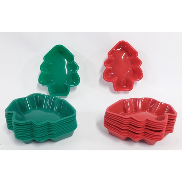 СРОЧНАЯ РАСПРОДАЖА силиконовых форм для выпечки в форме Рождественской елки набор из 24 штук 3190₽