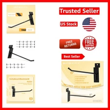 25PC Black Slatwall Hooks - Rust Resistant & Easy Install Solution