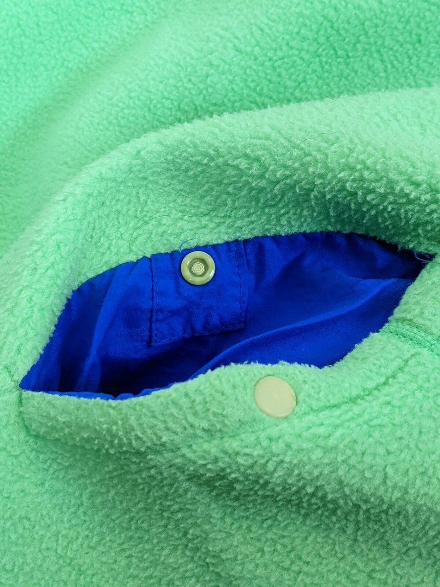 Vintage 90's Nike Aqua Gear Fleece Jacket Neon Men L USA Made Zip