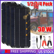 12V Solar Panel Kit Waterproof Trickle Battery Charger Powered for Car RV Lot