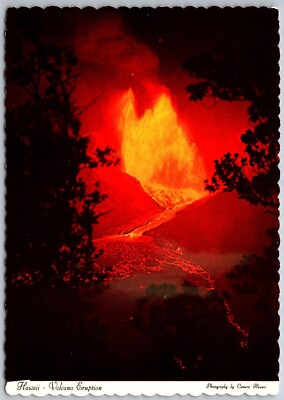 Kilauea Iki Hawaii Volcano Eruption Continental Postcard