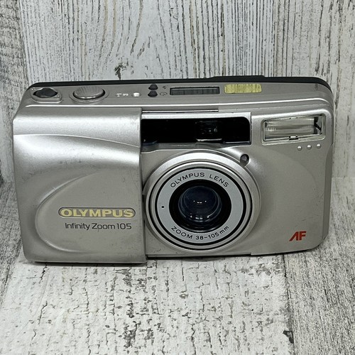 Cámara fotográfica Olympus Infinity Zoom 105 35 mm - plateada - sin probar - pieza o reparación - Imagen 1 de 8
