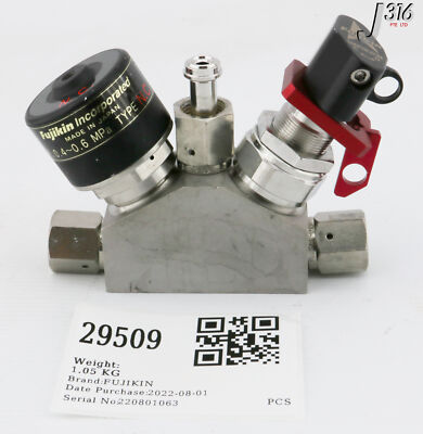 オーダー用 29509 FUJIKIN 3-WAY DIAPHRAGM VALVE, TYPE N.C., O.P. 0.4~0.6MPA