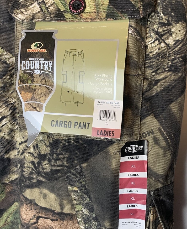Mossy Oak Real Tree Cargo Trousers Womens Camo Baggy Trousers Green XL