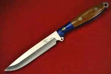 2015 Busse Custom Long 4.75" Elmax Steak Knife .09" Elmax, G-rexed Pine Wood