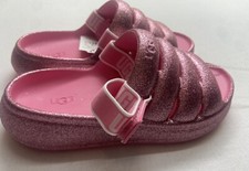 UGG Sport Yeah Slides Sandal Sandals Glitter Pink Girls 6