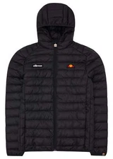 Ellesse Mens Puffer Jacket Lombardy Padded Jacket Anthracite Black