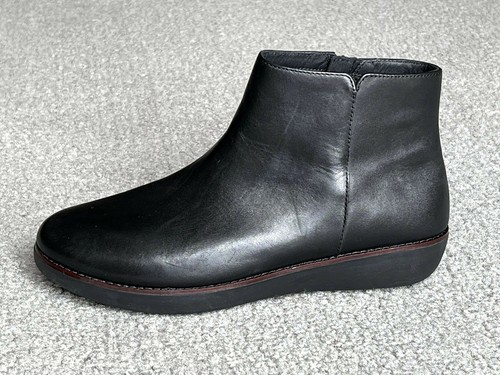 FitFlop SUMI Leather Ankle Boots, Size 