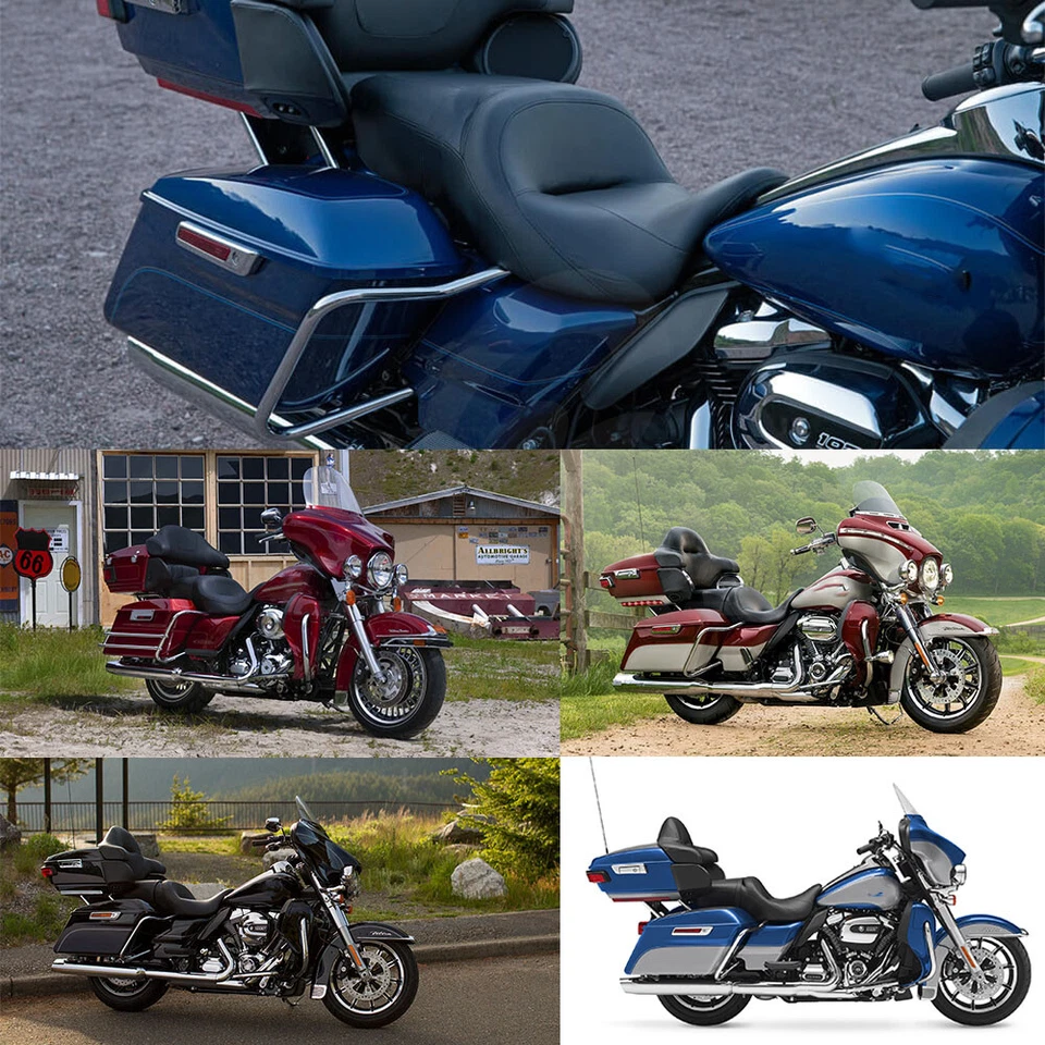 Asiento de conductor pasajero Low-Pro 2-up para Harley Electra Glide Ultra Classic FLHT Foto 4 de 4