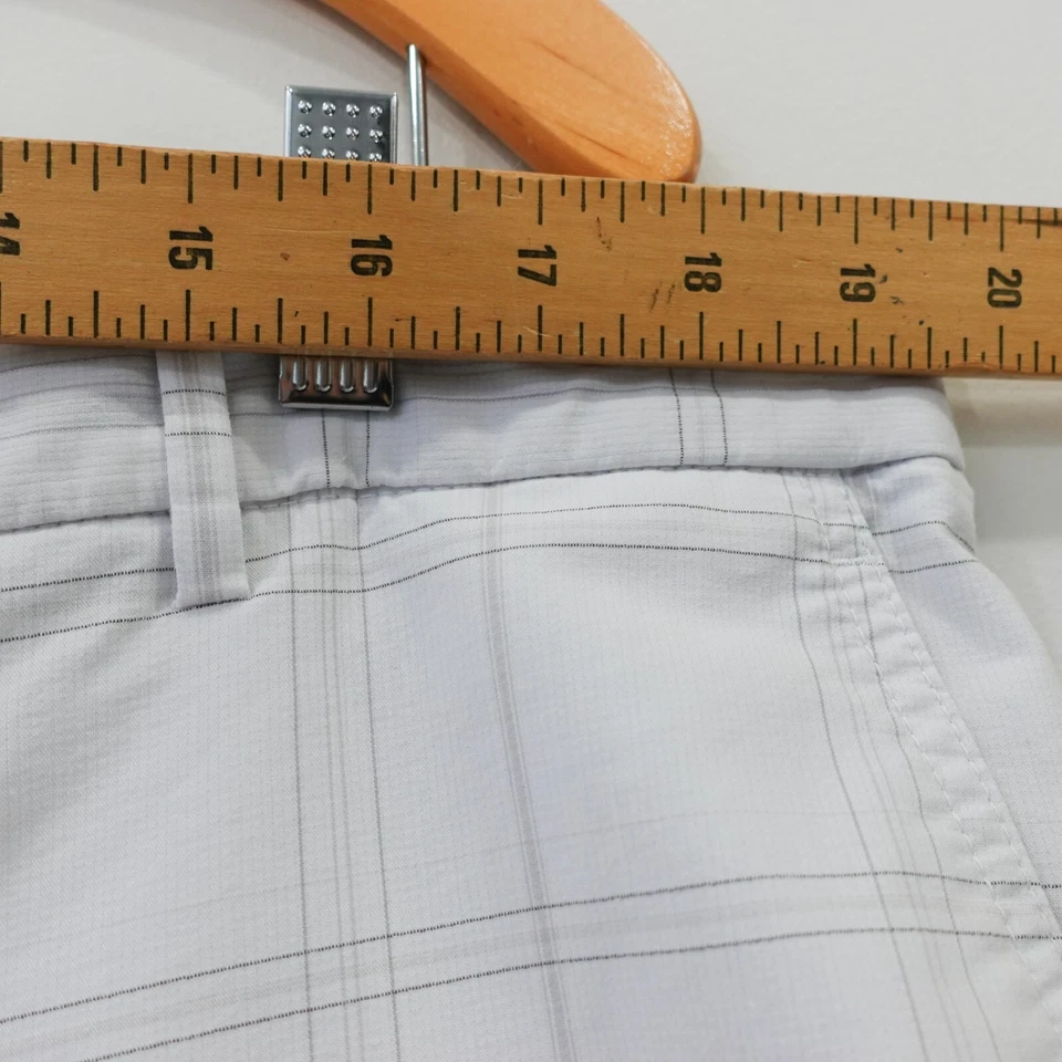 Pantalones Cortos Greg Norman Para Hombre Talla 38 Blanco Algodón a Cuadros Carga Deportes Golf Tasso Elba Foto 2 de 4
