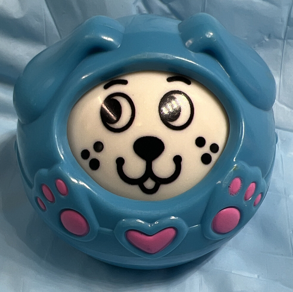 VINTAGE 1996 FISHER PRICE ROLL A ROUNDS BLUE DOG COMPLETE