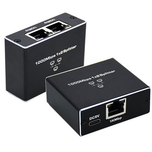 New Network Splitter For 2 PC Laptop Network RJ45 Splitter 1 in 2 out 1000Mbps - Afbeelding 13 van 21