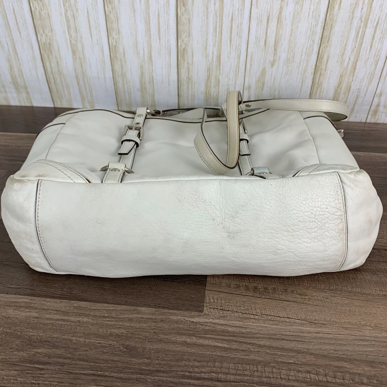 Borsa Coach F11525 Gallery in pelle bianca o guscio d'uovo