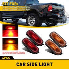 4pcs Dually Bed Fender Side Marker Led Lights For 03-18 Dodge Ram 3500 Red Amber