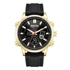 Kenneth Cole Reaction Men's Analog Digital Watch Silicone Strap KRWGP7006005