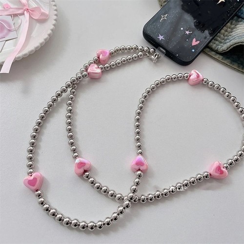 Gradient Love Heart Phone Chain for For iPhone/Samsung For iPhone/Samsung - Photo 7/8