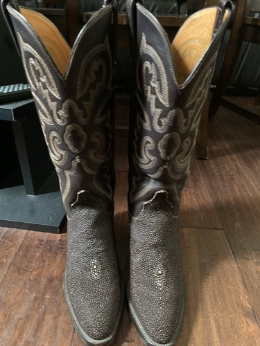 LUCCHESE CLASSICS HANDMADE STINGRAY COWBOY BOOTS 6 1/2 B - 第 3/11 張圖片
