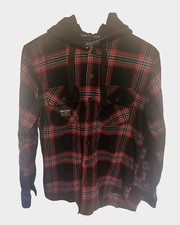 Howitzer Style Mens Size M Button Down Red/Black Flannel Tactics Military Grunt