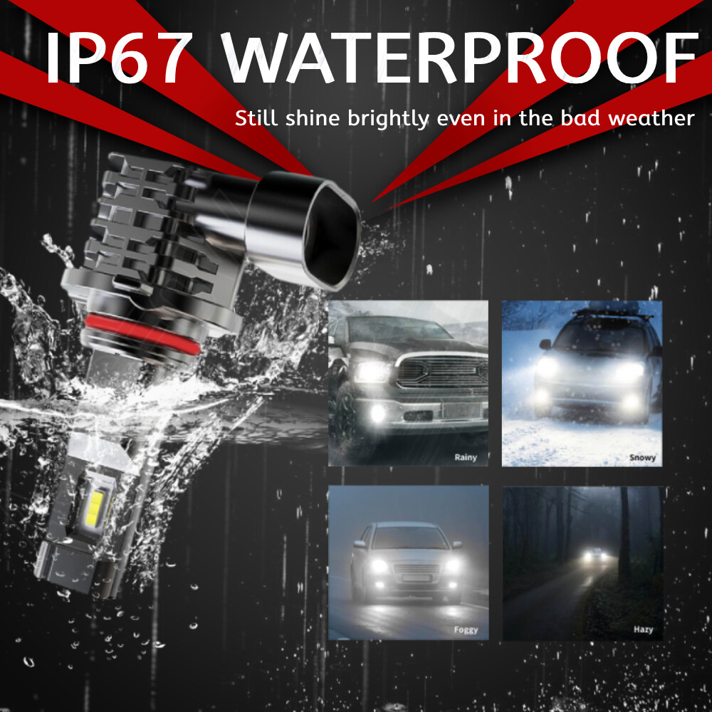 H11 H9 LED Headlight Super Bright Bulbs Kit 10000K White 330000LM Low Beam 2Pcs