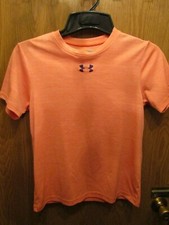YOUTH UNDER ARMOUR ORANGE LOOSE COUPE HEAT GEAR ATHLETIC SHIRT SIZE YLG