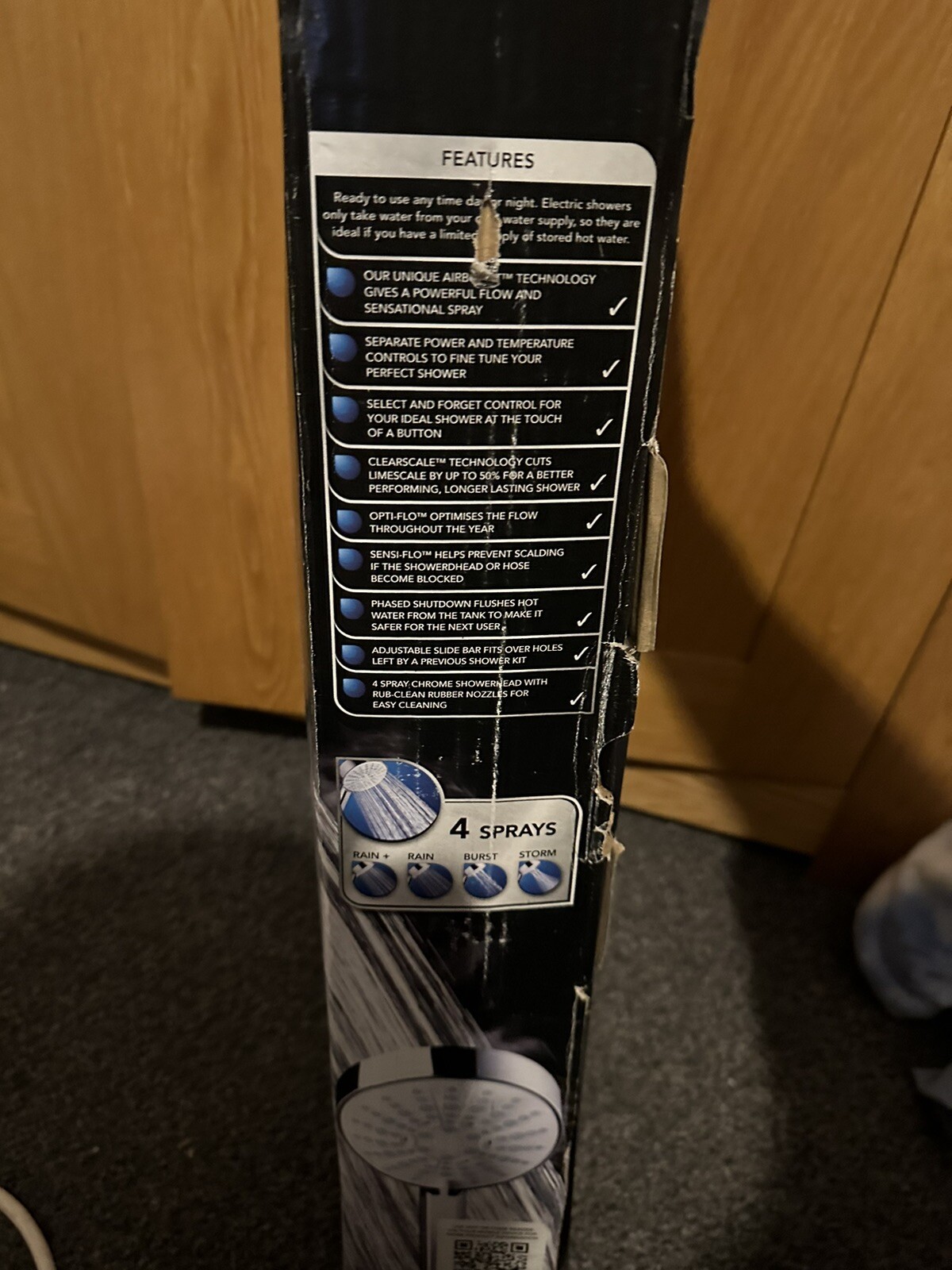 Mira Sport Max 10.8 KW With Airboost White Chrome Bathroom Electric