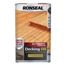 Ronseal Ultimate Protection Decking Oil Garden Sun Rain Protector Natural 5L