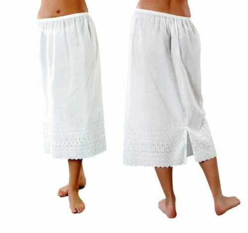 Cotton White Half Slips for Women