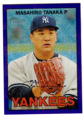 2016 TOPPS HERITAGE #THC-436 MASAHIRO TANAKA PURPLE CHROME REFRACTOR