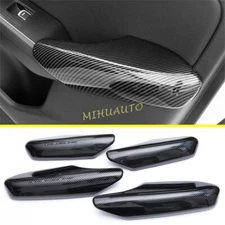 Carbon Fiber Interior Door Armrest Cover Overlay Trim For 2022-2025 Honda Civic