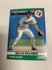 1991 Score Rising Star Dean Palmer Texas Rangers 